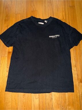 Men's Essentials Fear of God Black Logo T-Shirt